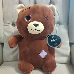 Halloween teddy bear NWT plush stuffed animal stitches kids toy new 15" brown